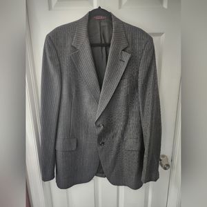 Vintage Mens Pink and White Pinstripe Blazer Size Large